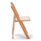 Atlas Commercial Products Wood Folding Chair, Natural with Ivory Pad WFC5NTIC - alternate 2